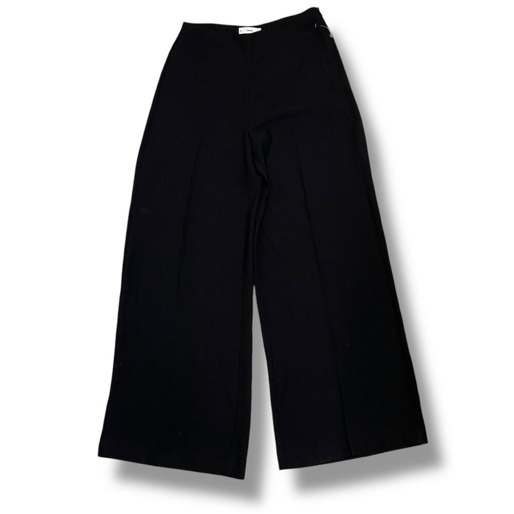 MNG black flat front wide leg dress pants NEW Women's 10